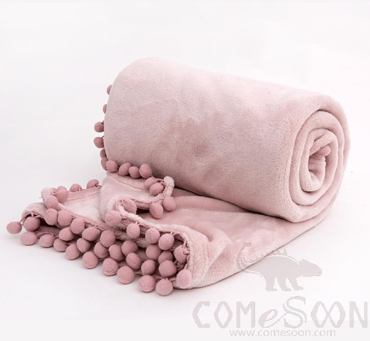 Blanket,Pink,Flannel,Polyester 92% + Spandex 8%,230*230CM