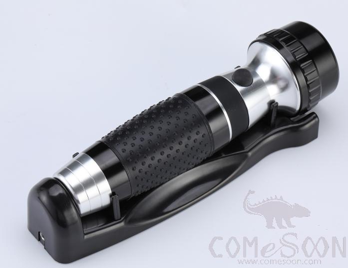 Rechargeable flashlight with aluminum alloy shell - Flashlight size: 4.8 × 3 (diameter) × 17.8 cm
