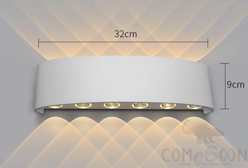 Waterproof Wall Light-12W，3000/4000/6000K，320*90*50mm