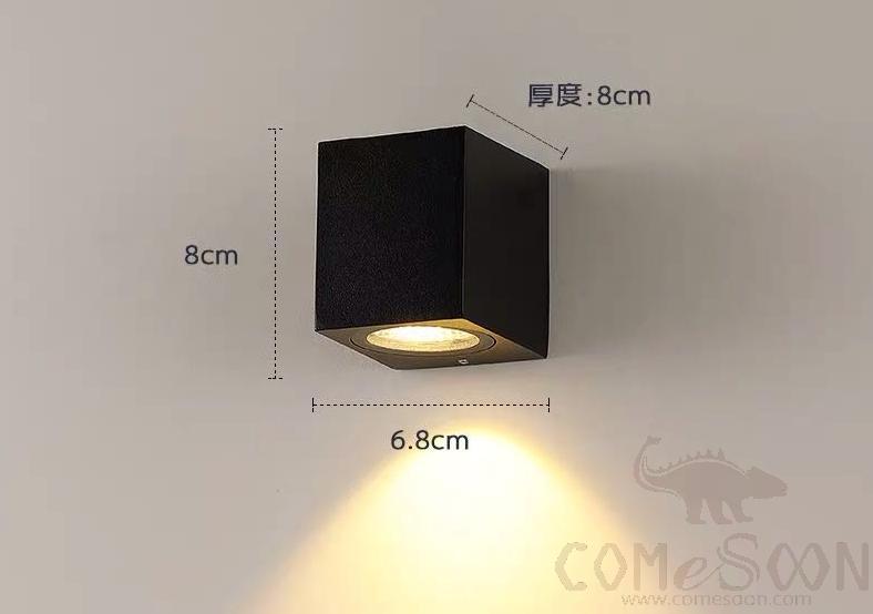Waterproof Wall Light-3W，3000/4000/6000K，80*68*80mm