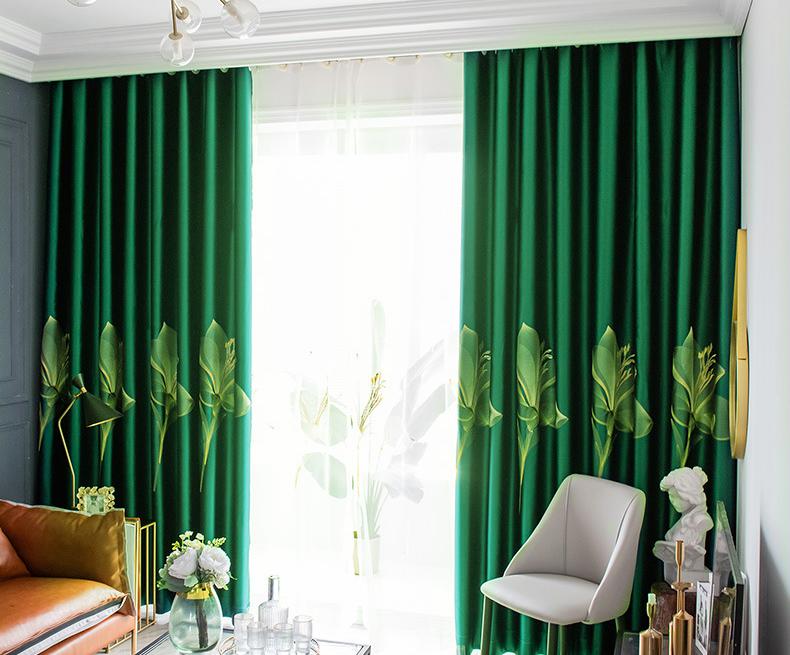 Brocade embroidered curtain fabric