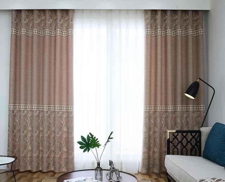 Linen jacquard curtain fabric