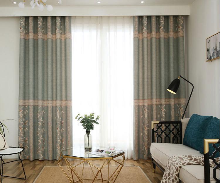 Linen jacquard curtain fabric