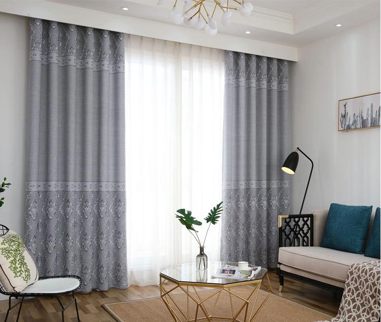 Linen jacquard curtain fabric