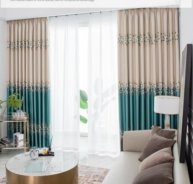 Thickened jacquard curtain fabric
