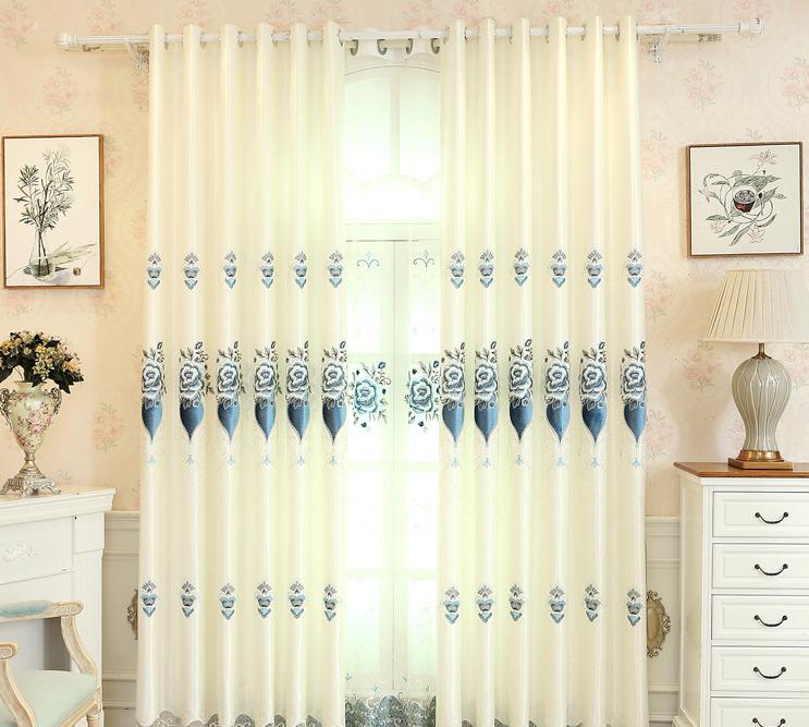 Velvet jacquard embroidered curtain fabric