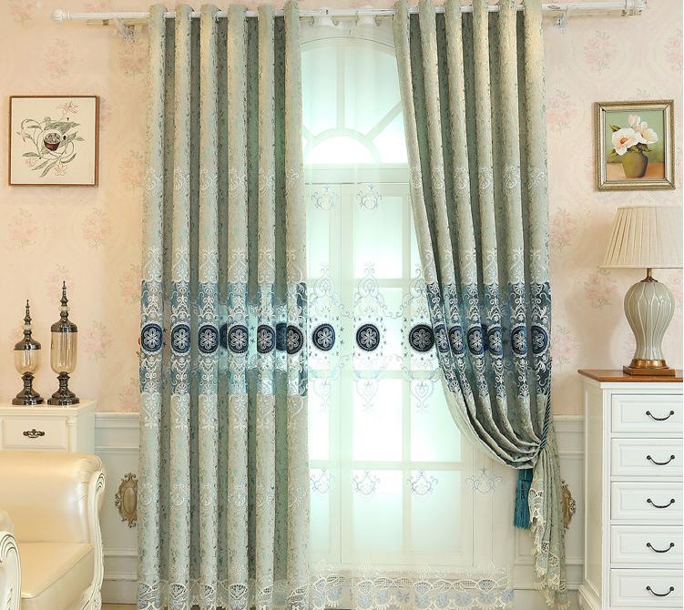 Chenille hollow embroidered curtain fabric