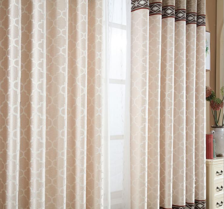 Cotton and linen jacquard curtain fabric