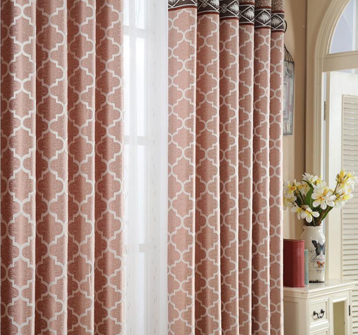 Cotton and linen jacquard curtain fabric