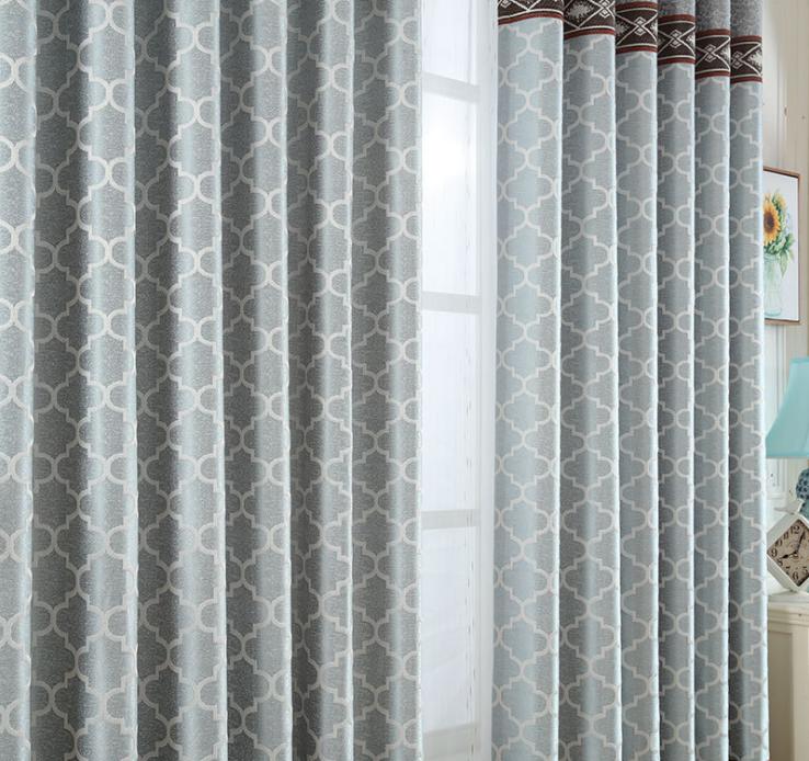 Cotton and linen jacquard curtain fabric