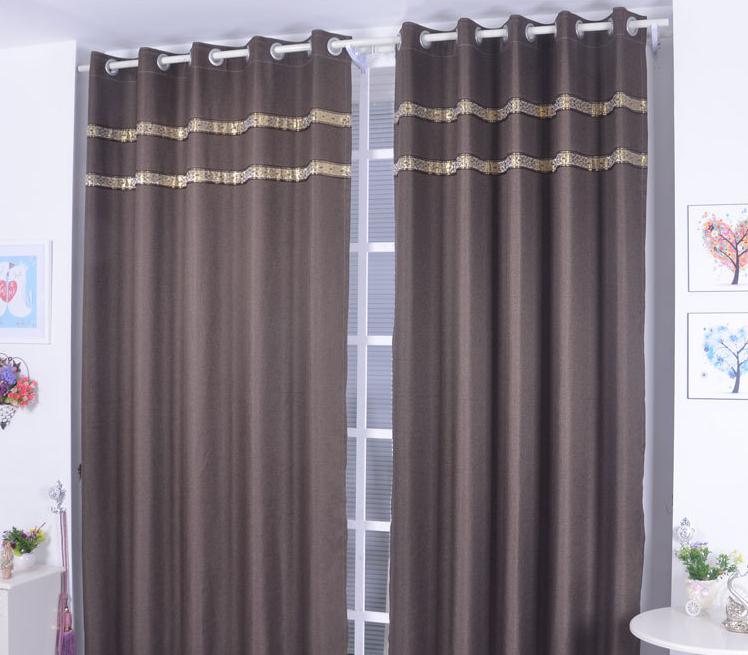 Large grid linen curtain fabric