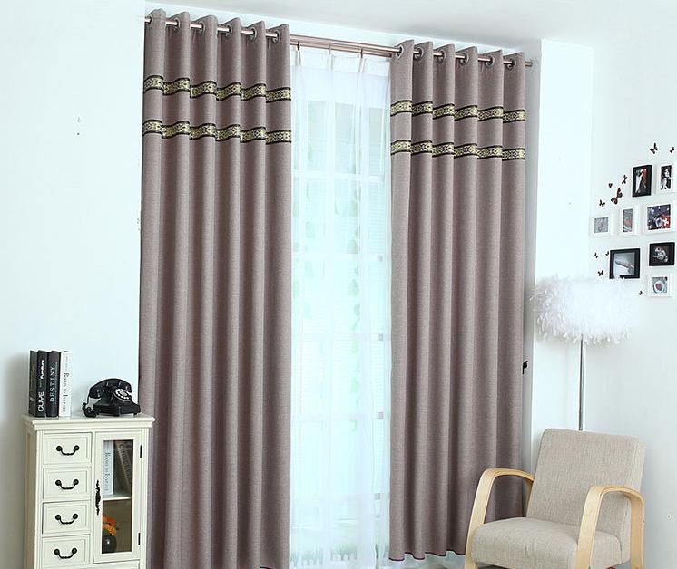 Small grid linen curtain fabric