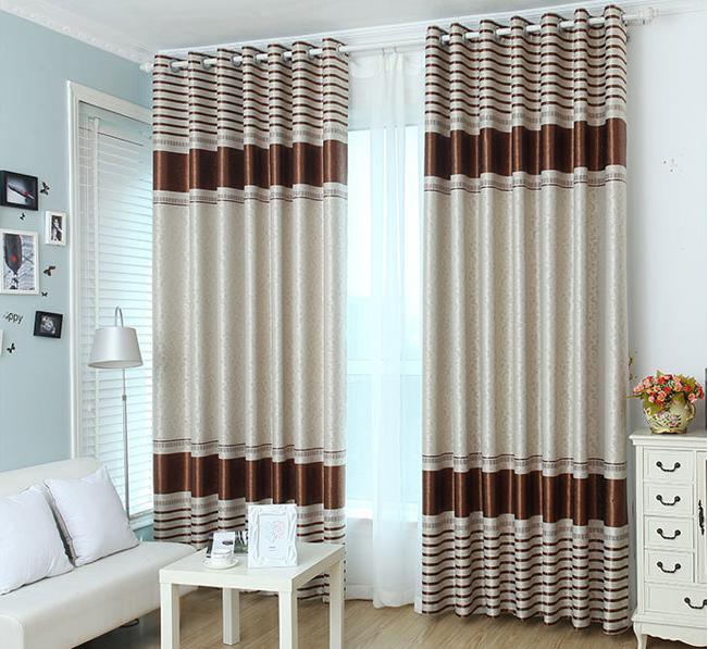 Four streamers embossed curtain fabric