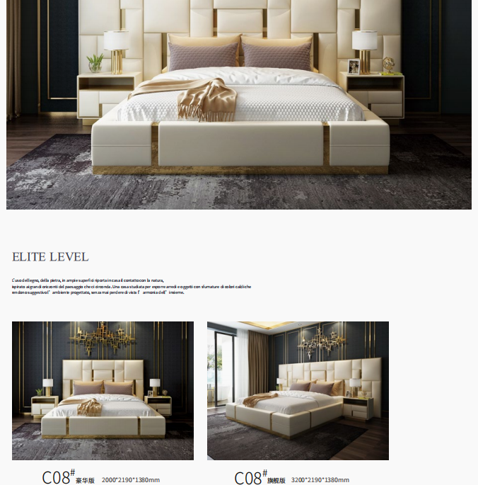 Bed frame and headboard-2000*2190*1380mm