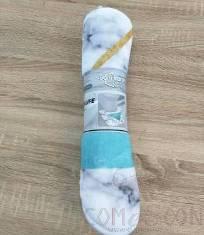 45X45 Printed Toilet Mat-Marble Blue