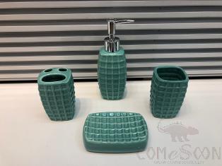 Ceramic Monochrome Four-piece Set-New Blue