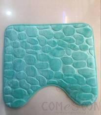 45x45U Light Stone Pattern Toilet Mat-New Blue