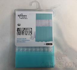 180x200 Splicing Shower Curtain-New Blue