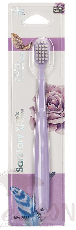 Printed toothbrush (purple feather)