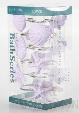 Resin shower curtain hook (light purple)
