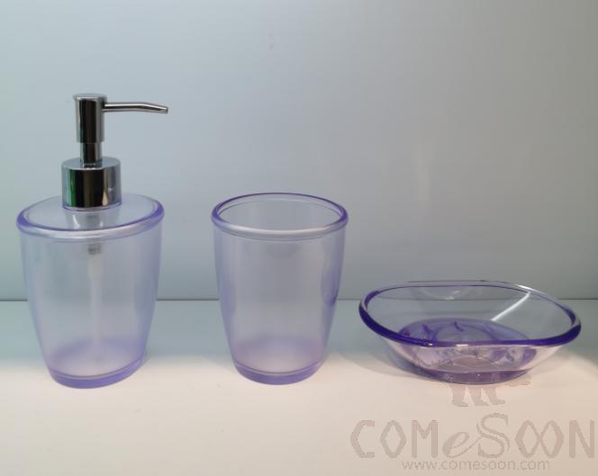 6462 Transparent Three-piece Set-Light Purple