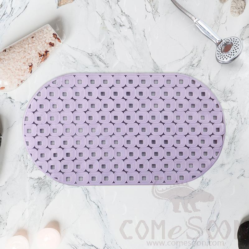 70x39 Oval Bath Mat-Light Purple