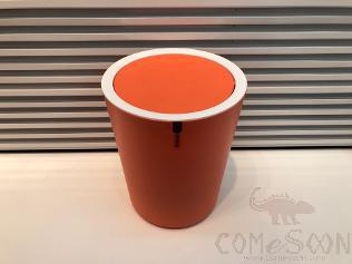 3317 Monochrome Trash Can-Orange Red