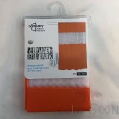 180x200 Splicing Shower Curtain-Orange Red