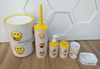Printed six-piece set-smiling face