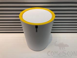 3317 Monochrome Trash Can-White