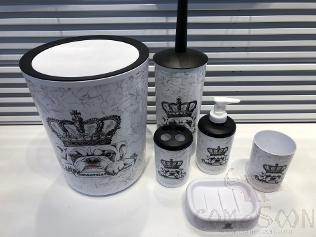 Printed six-piece set-crown dog