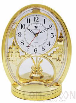 Large - Classic Gold - Desktop Clock,PVC,21*14*28cm