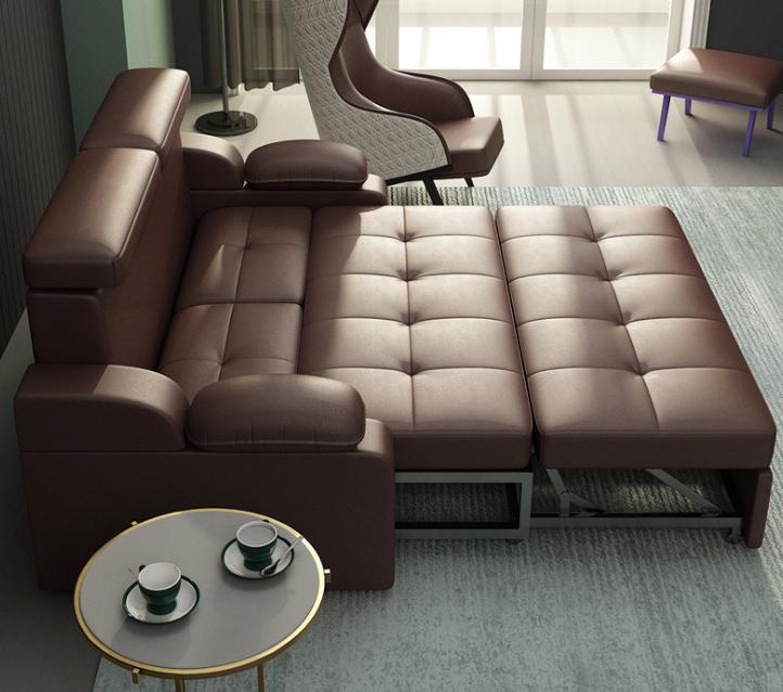 Sofa bed-microfiber leather-Sofa:190*100*100cm Bed:150*190cm