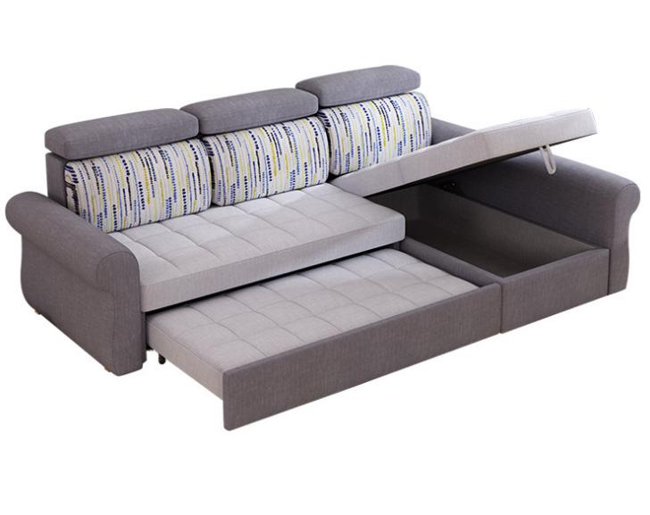 Sofa bed-cotton linen-Sofa:320*165*93cm Bed:220*140cm Foot:70*70*45cm