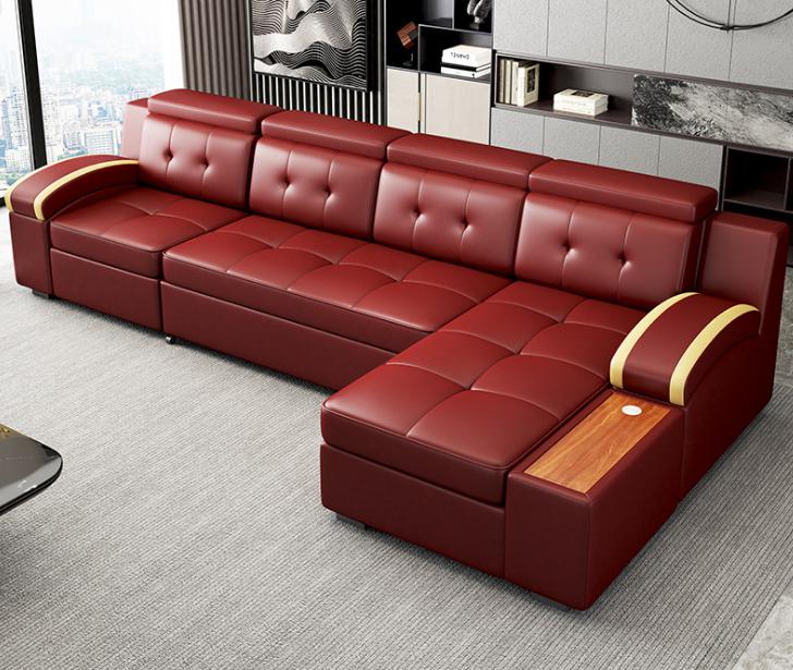 Sofa bed-microfiber leather-Sofa:345*165*90cm Bed:140*215cm