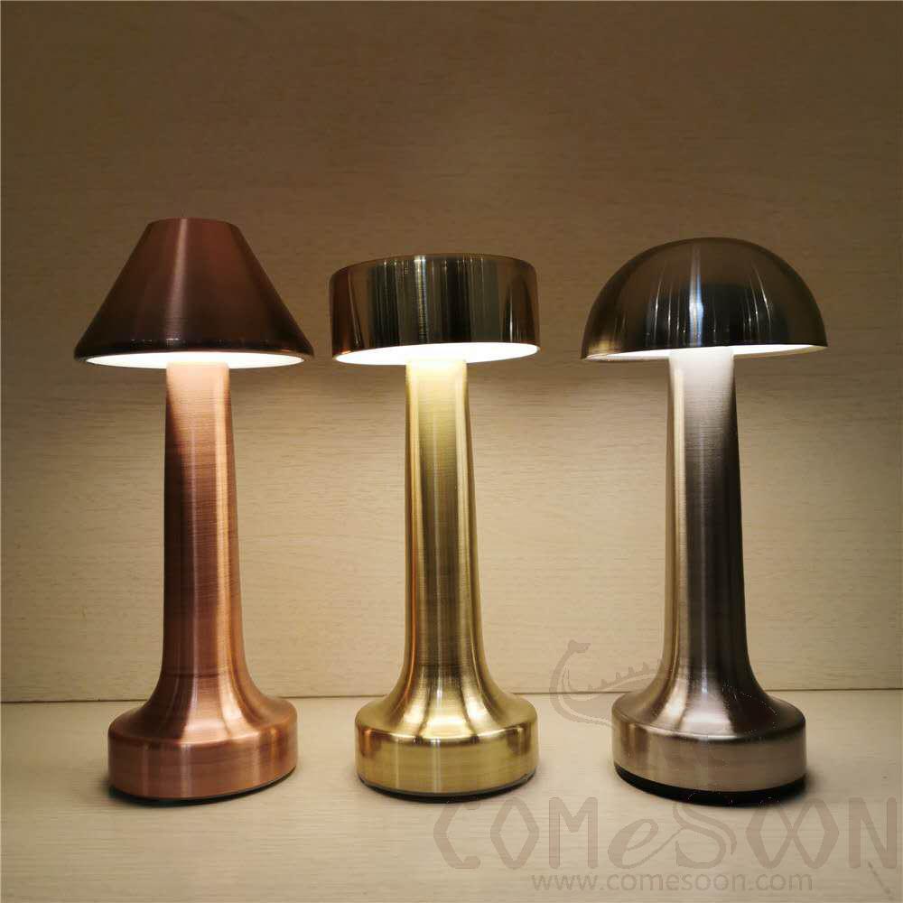 Metal desk lamp - white or warm white/ 100204 , D100*220mm , Gold