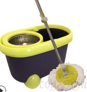 Hand operated rotary mop bucket set