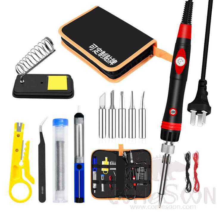 220V electric soldering iron with indicator light 15 piece set (British Standard)