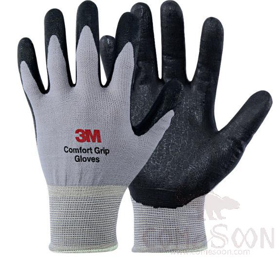 Industrial workshop thickened rubber impregnated breathable gloves