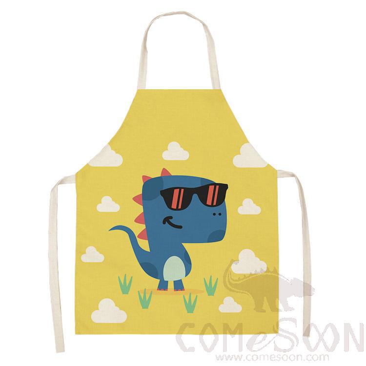 Dinosaur Apron ,Linen,55*68cm