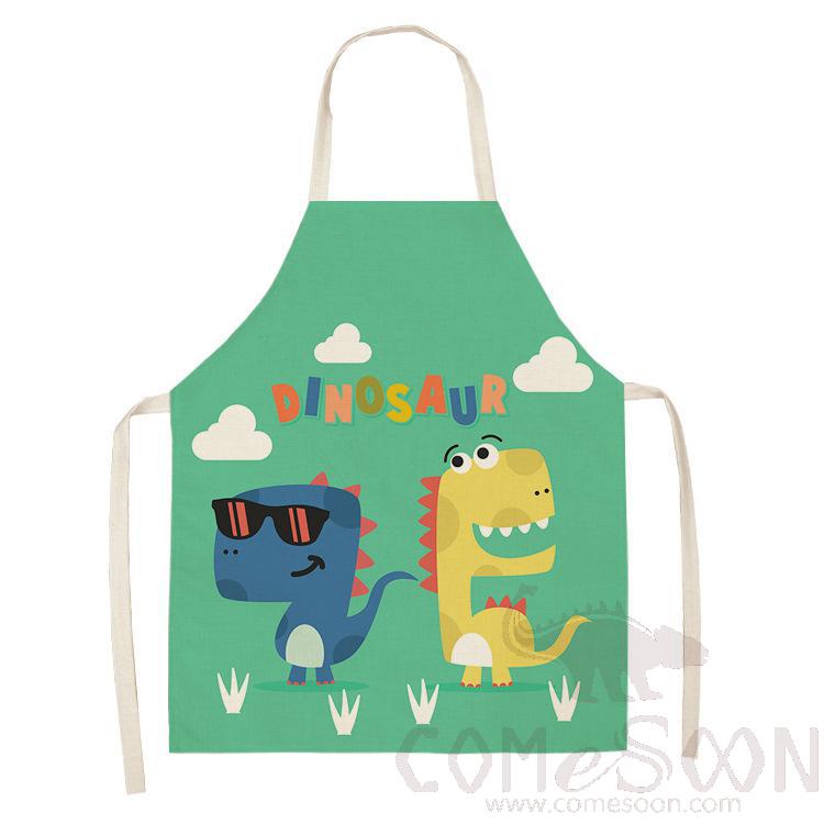 Dinosaur Apron ,Linen,55*68cm