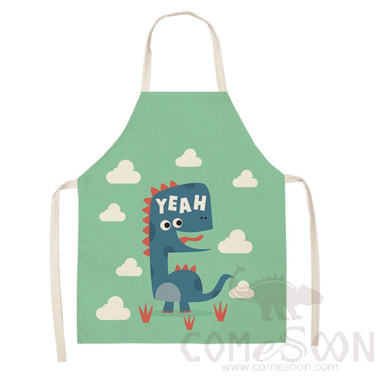 Dinosaur Apron ,Linen,55*68cm