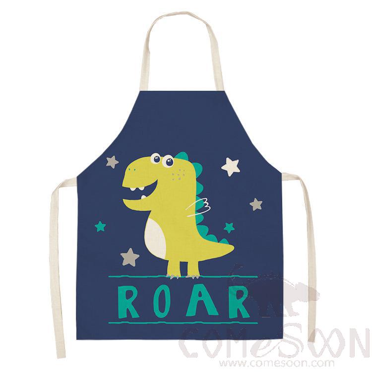 Dinosaur Apron ,Linen,55*68cm