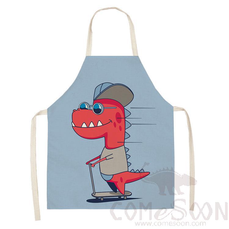 Dinosaur Apron ,Linen,55*68cm