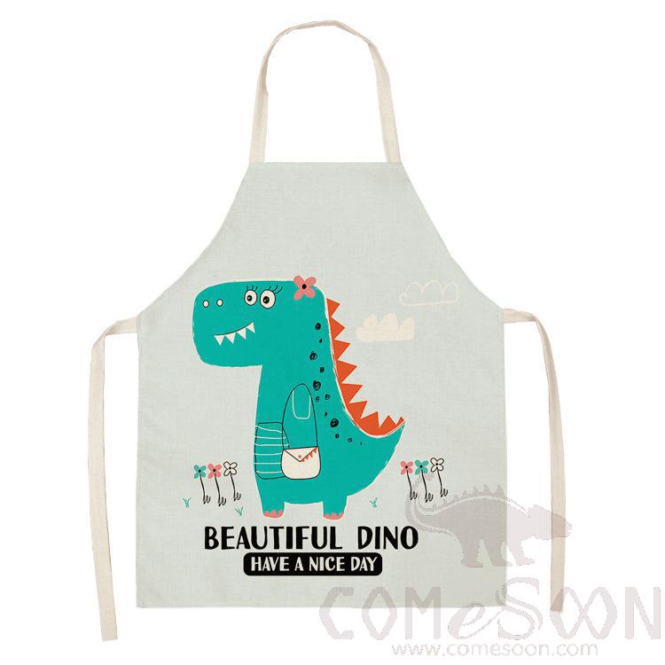 Dinosaur Apron ,Linen,55*68cm