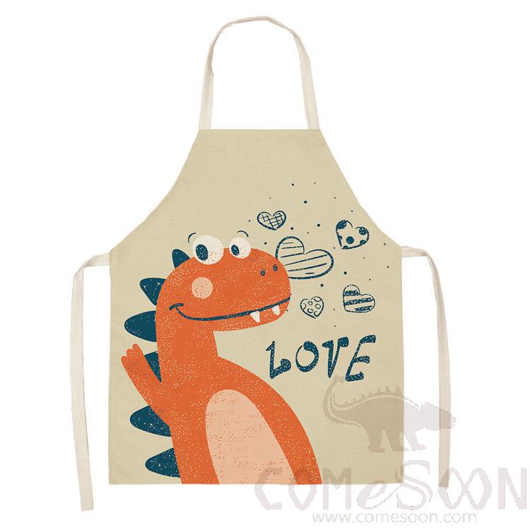 Dinosaur Apron ,Linen,55*68cm