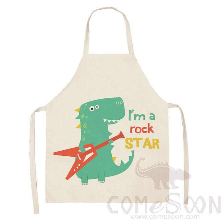 Dinosaur Apron ,Linen,55*68cm