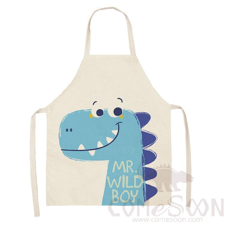 Dinosaur Apron ,Linen,55*68cm