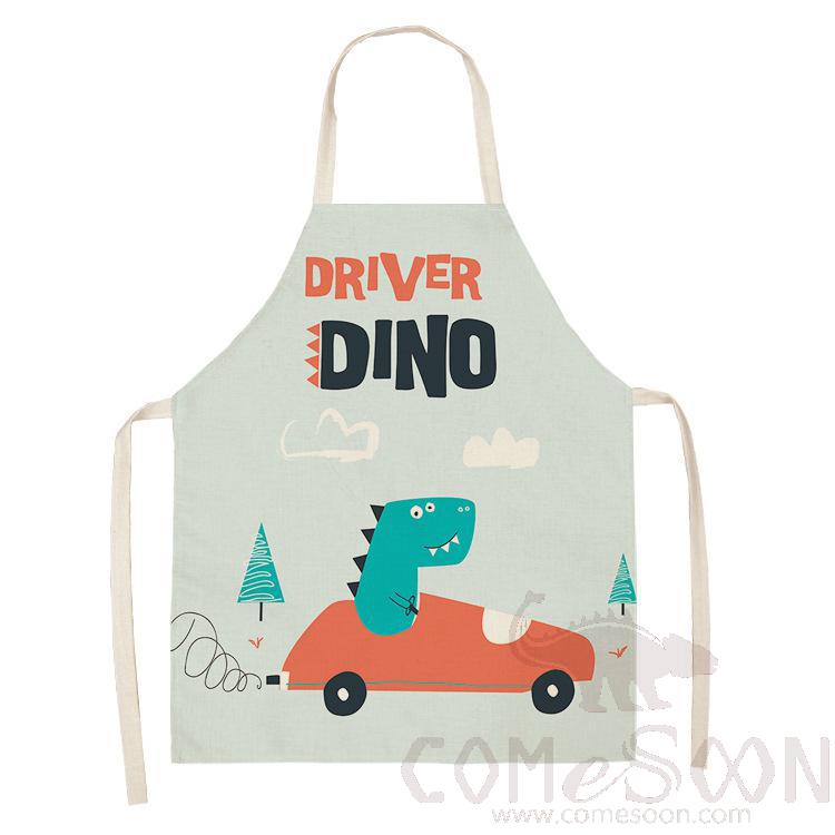 Dinosaur Apron ,Linen,55*68cm