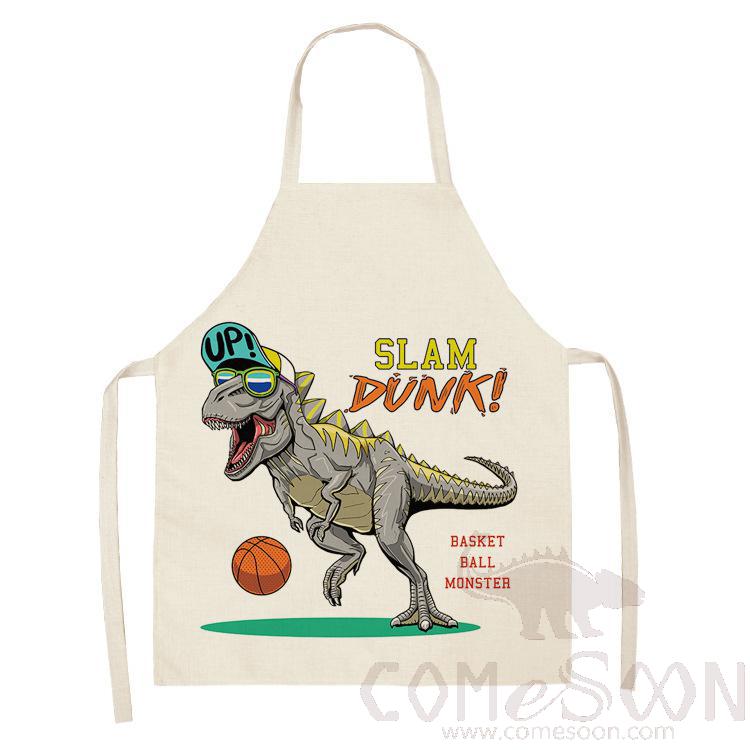 Dinosaur Apron ,Linen,55*68cm